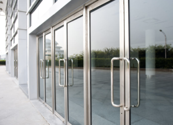 High end office building entry doors
